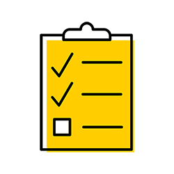 Icon of a clipboard with checklist